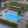 a pool surrounded by trees